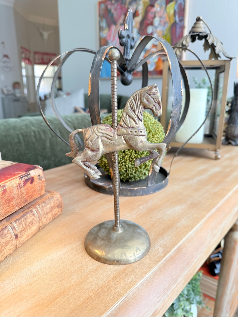 Vintage Brass Carousel Horse Figurine - Picture 4 of 13
